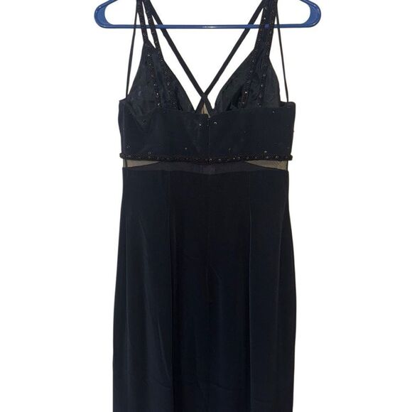 Nightline Women's Elegant Black Evening Vintage Gown Maxi Dress - Size 4 - Picture 9 of 11